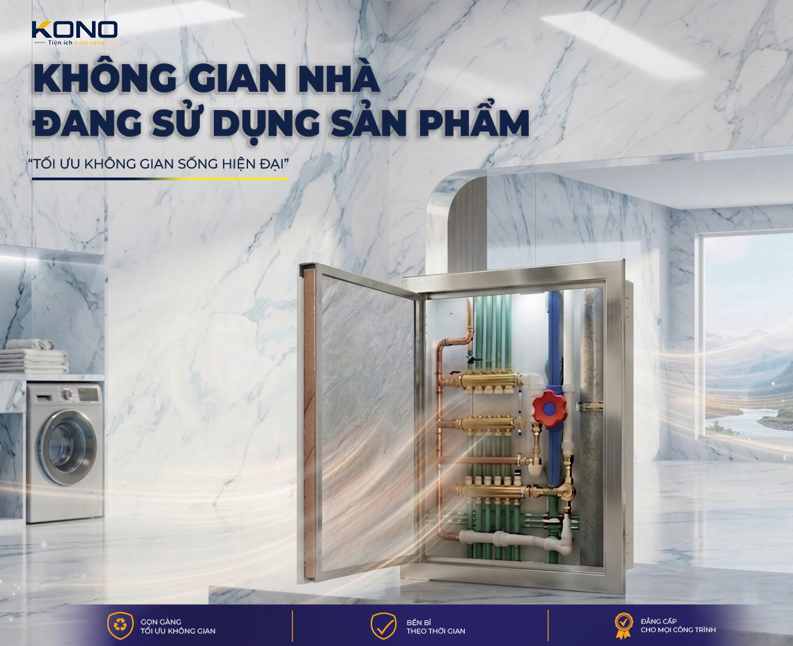 Trước và sau khi sử dụng cửa thăm hộp kỹ thuật KoNo